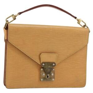 LOUIS VUITTON Epi Biface Hand Bag 2way Beige LV Auth bs30897